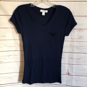 Navy V-Neck Tee